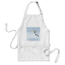 Tablier Aquarelle Oiseau de grand héron bleu