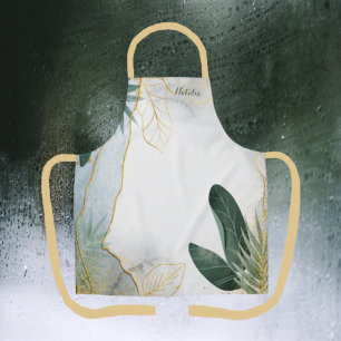 Tablier Aquarelle or/chasseur vert Congé Motif Apron