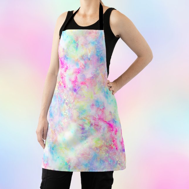Tablier Aquarelle Pastel Rainbow Tie Dye (Créateur téléchargé)