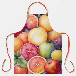 Tablier Aquarelle Peinture de fruits assortés