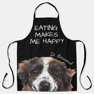 Tablier Aquarelle St Bernard Funny Citation Apron