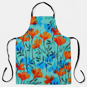 Tablier Aquarelle transparente motif avec dessiné à la mai