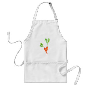 Tablier Aquarelle végétale de carottes d'orange mignonne