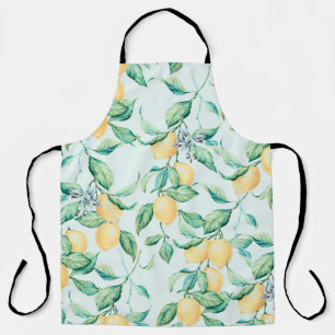 Tablier Aquarelle verte citron : Romance sans couture