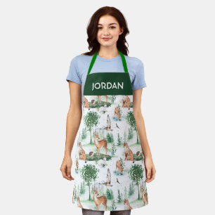 Tablier Aquarelle Woodland Baby Motif animal