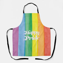 Tablier Aquarelles Happy Pride Arc-en-ciel
