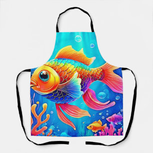 Tablier Aquarium coloré Poisson Art