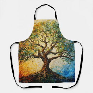 Tablier Arbre de connaissances - Peinture à l'huile
