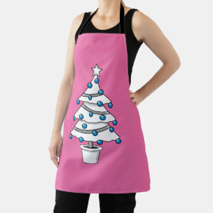 Tablier Arbre de Noël blanc
