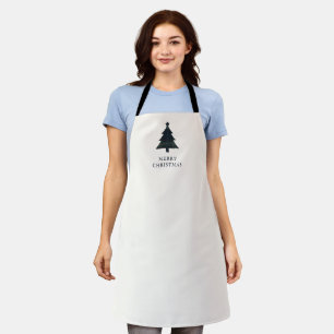 Tablier Arbre de Noël bleu et vert de la marine