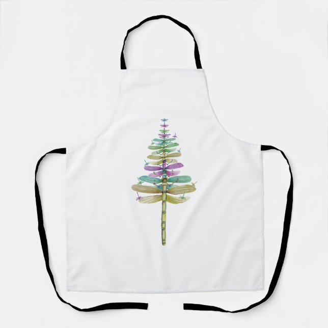 Tablier Arbre de Noël des libellules (Recto)