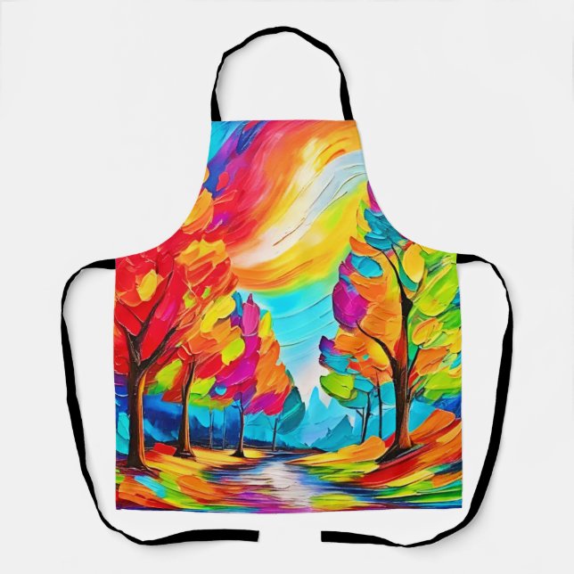 Tablier Arbres arc-en-ciel : Forêt vive (Recto)