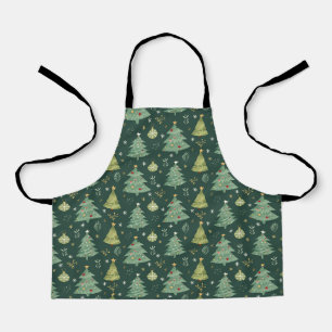 Tablier Arbres de Noël et ornements Motif