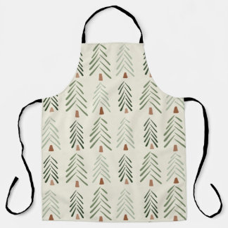 Tablier Arbres de Noël minimalistes en sangliers