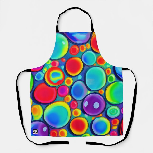 Tablier Arc en arc-en-ciel bulles Apron (Recto)