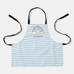 Tablier Arc-en-ciel mignon - Lavande enfants rayés