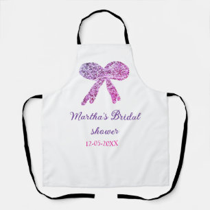 Tablier Arc en ciel rose violet scintillement paillettes n