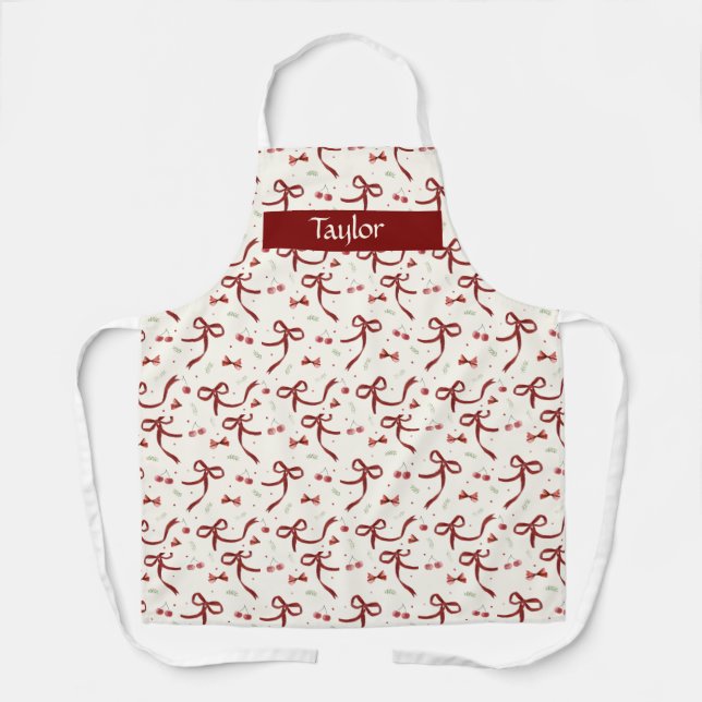 Tablier Arcs de Noël Tout-sur-impression tablier, Moyen ta (Recto)