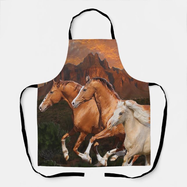 Tablier Arizona Chevaux sauvages (Recto)
