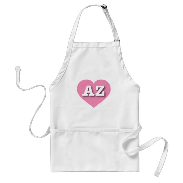 Tablier Arizona Coeur rose - J'aime AZ (Devant)