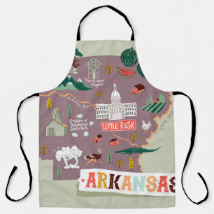 Tablier Arkansas Illustré : USA Travel Map