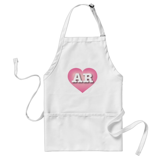 Tablier Arkansas Pink Fade Heart - I love AR (Devant)