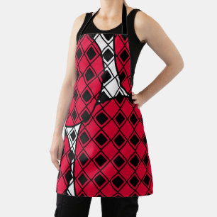 Tablier Arlequin en Blob Rose