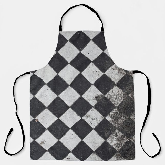 Tablier Arlequin noir et blanc (Recto)