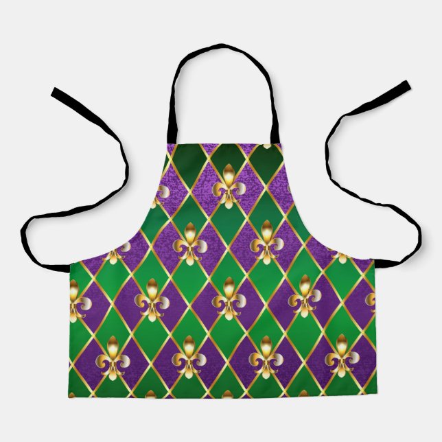 Tablier Arrière - plan de bijoux Mardi Gras (Recto)