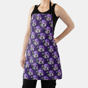 Tablier Arrière - plan de raisin à panneaux violet