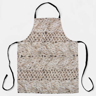 Tablier Arrière - plan de texture de laine de tricot blanc
