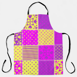 Tablier arrière - plan patchwork avec différents art motif