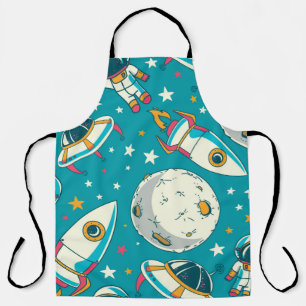 Tablier Arrière - plan sans couture avec astronautes de d