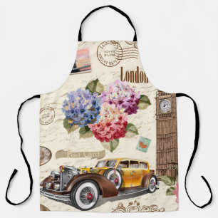Tablier Arrière - plan vintage londonien sans couture avec