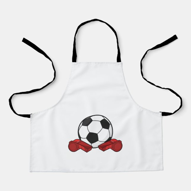 Tablier Arrivée sifflet & balle de football (Recto)