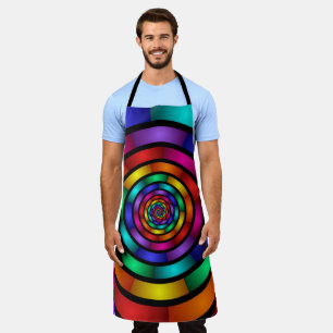 Tablier Arrondi et psychédélique coloré Art moderne fracta