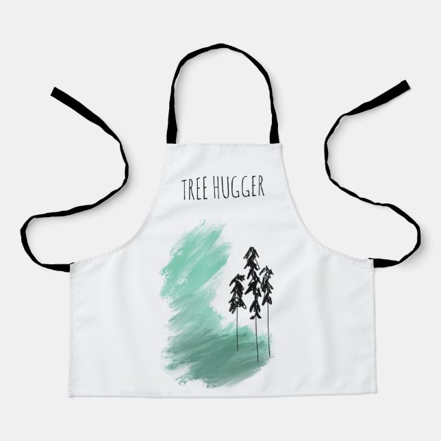 Tablier art de l'arbre vert scandinave simple moderne ment (Recto)