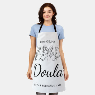 Tablier Art de ligne personnalisé Sage-femme Doula