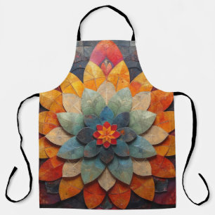 Tablier Art de mandala fleur texturée
