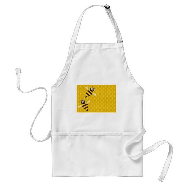 Tablier Art de motif d'abeilles d'abeille d'or jaune de (Devant)