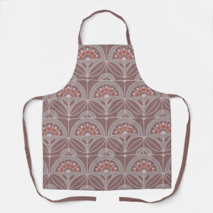 Tablier Art Déco Carrelage floral (rose de mousse)