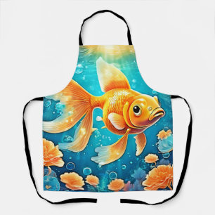 Tablier Art du poisson rouge sous-marin