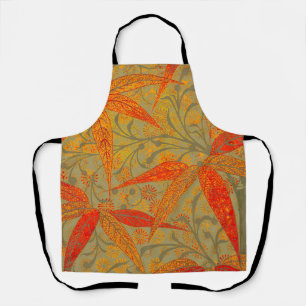 Tablier Art en bambou terrestre Imprimer orange