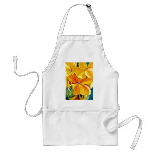 Tablier Art floral aquarelle originale de la giroflée