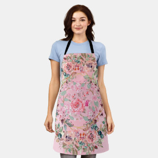 Tablier Art Floral, Fleurs Roses, Wreath Floral Rose