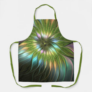 Tablier Art Fractal Fleur Imaginaire Coloré Lumineux
