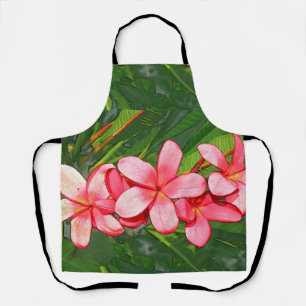 Tablier Art Frangipanier Tropical Rose