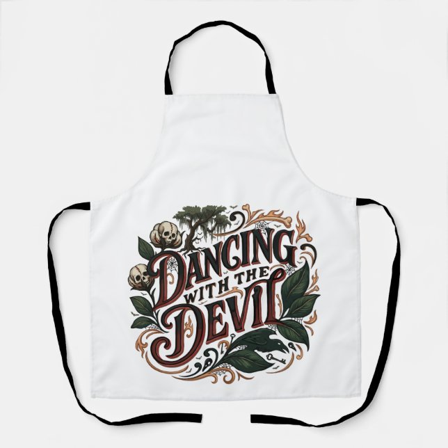 Tablier Art gothique Dansant avec le diable (Recto)