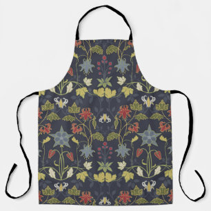 Tablier Art Nouveau Aquilegia : Flore foncée