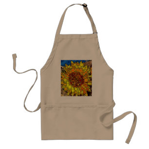 Tablier Art numérique en mosaïque du cercle de tournesol b